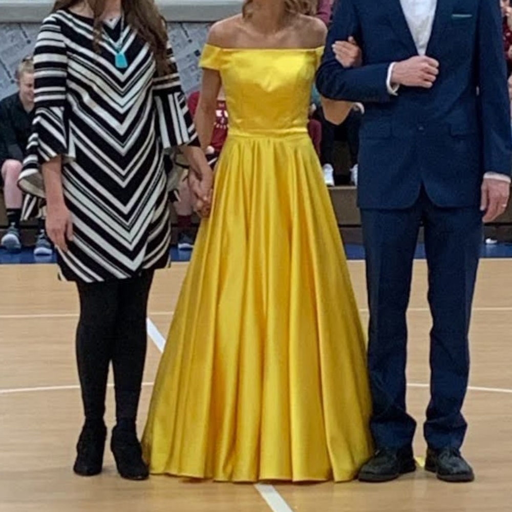 Yellow formal.